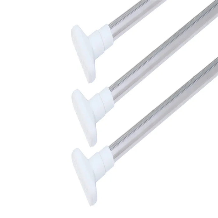 Non-drilling stainless steel telescopic shower curtain rod