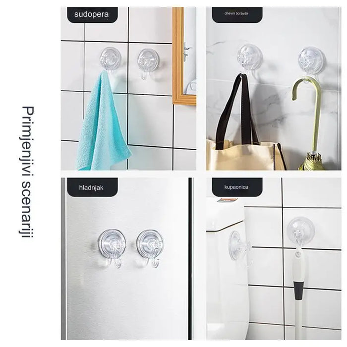 Powerful seamless suction cup hooks