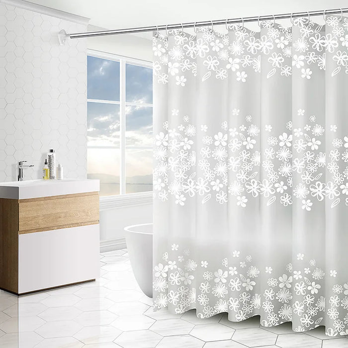 P EVA material, mildew-proof and waterproof bathroom decorative shower curtain