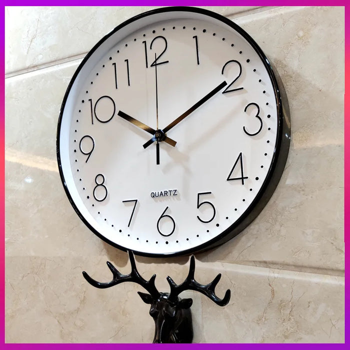 Ultra-quiet decorative living room wall clock