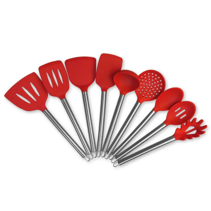 Silicone Kitchenware Kitchen Household Stainless Steel Spatula Set