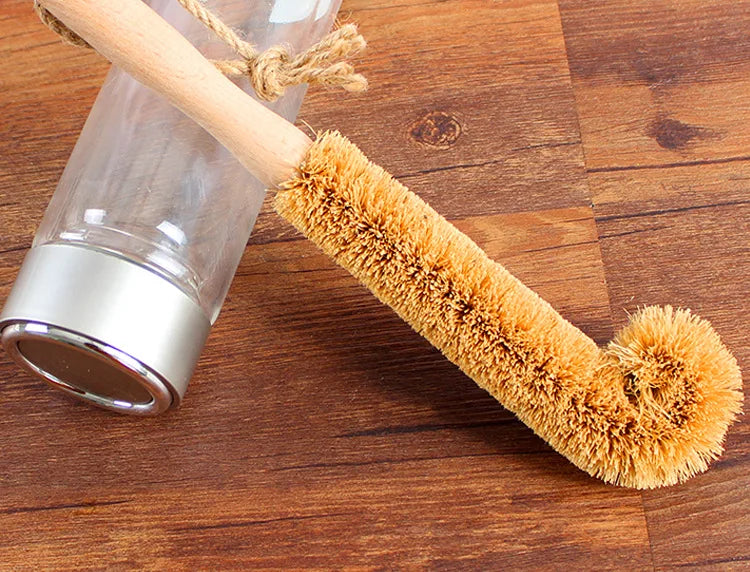 Long handle cup brush Coconut palm cup brush