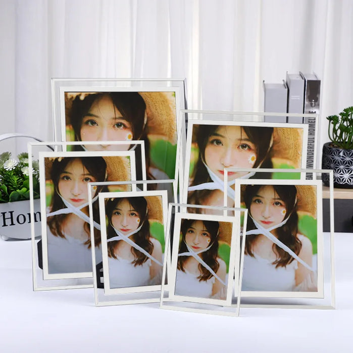 Unique Handmade Crystal Glass Picture Frame for Home Decoration