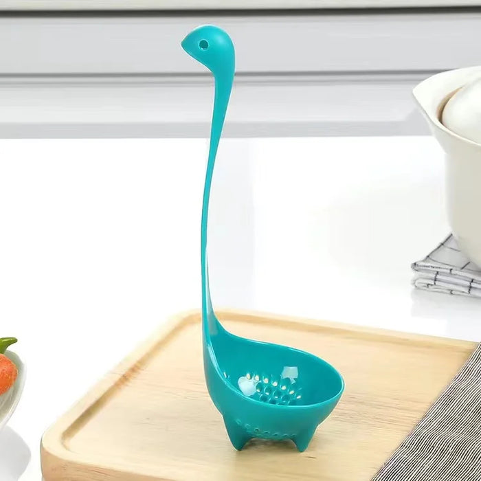 Cute water monster spoon colander creative dinosaur tea filter tea filter colander long handle kitchen vertical spoon