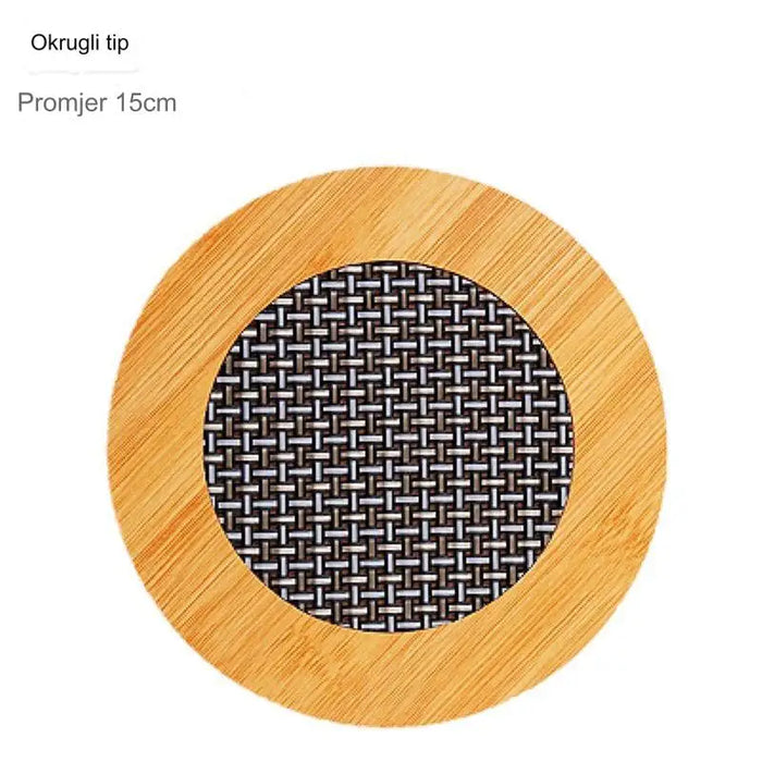 Eco-friendly Wooden Mats & Pads for Dining Table, Non-Slip Heat Insulation Placemats & Coasters Set