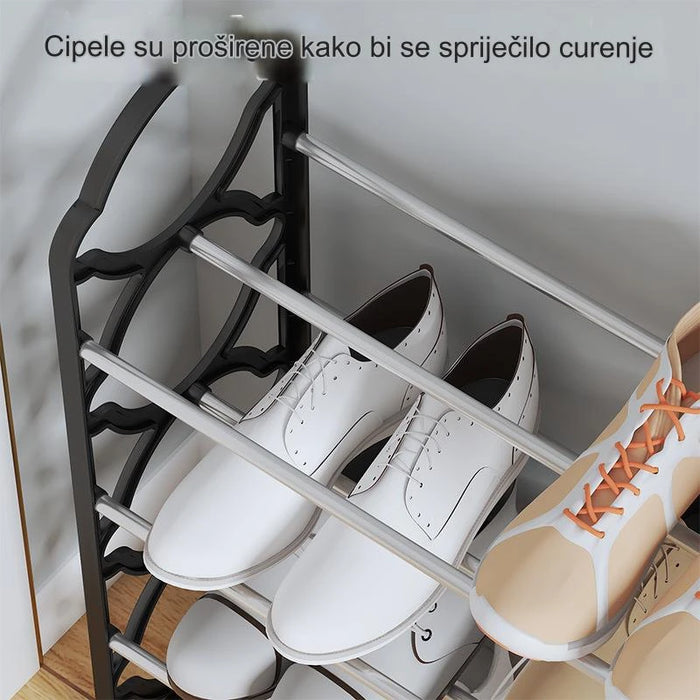 Durable Shoe Stand Multi-tier Shoe Organizer for Household Entryway Dormitory Storage Space-saving