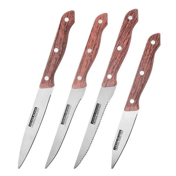 Stainless steel western wood grain knife