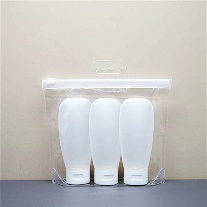 Refillable Bottles for Emulsion Makeup Products, Transparent and Colorful Empty Travel Containers Set