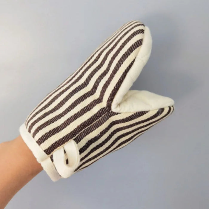 Thickened Microwave Oven Gloves Cotton and Linen Heat-resistant Baking Gloves Household Steam Box Oven Gloves