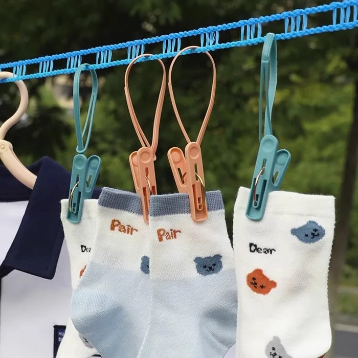 Adjustable windproof and non-slip outdoor clothesline, suitable for family travel