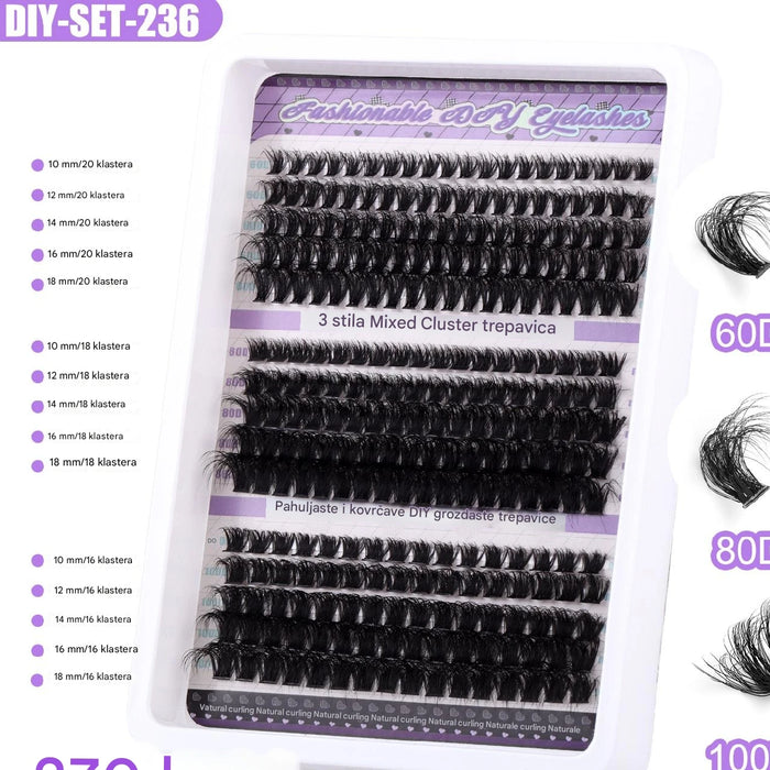 Reusable Thick Curly False Eyelash Set, Creating A Full and Natural Appearance