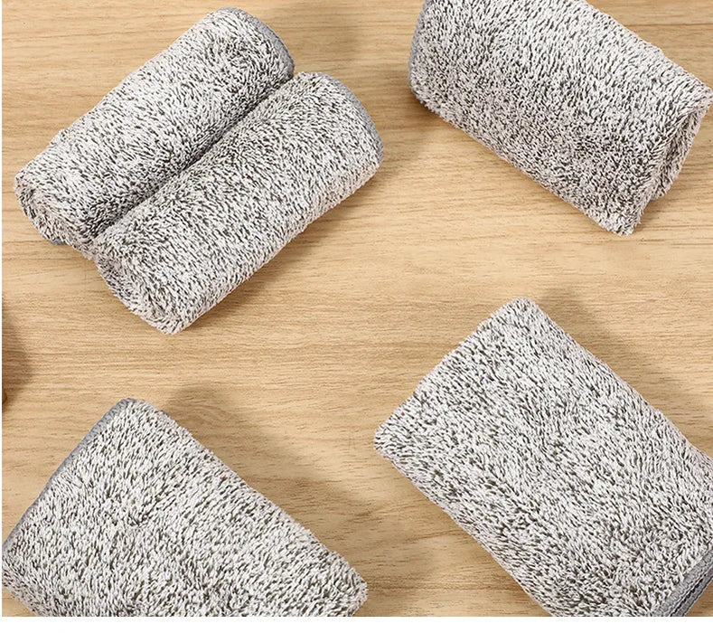 Three-piece kitchen towel scouring cloth