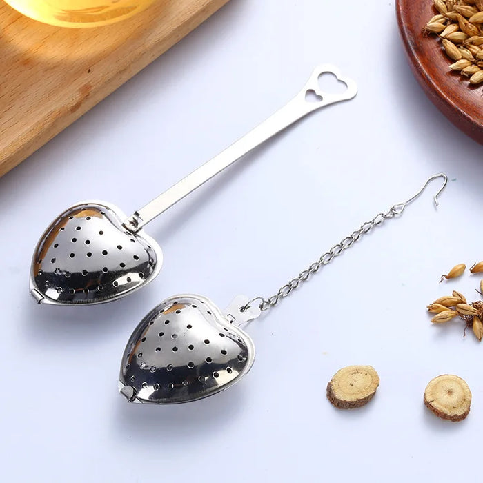 Heart-shaped tea leak stainless steel