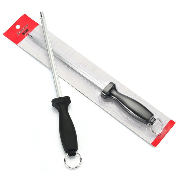 High Carbon Steel Sharpening Rod with Non-Slip Handle for Home Kitchen Tool