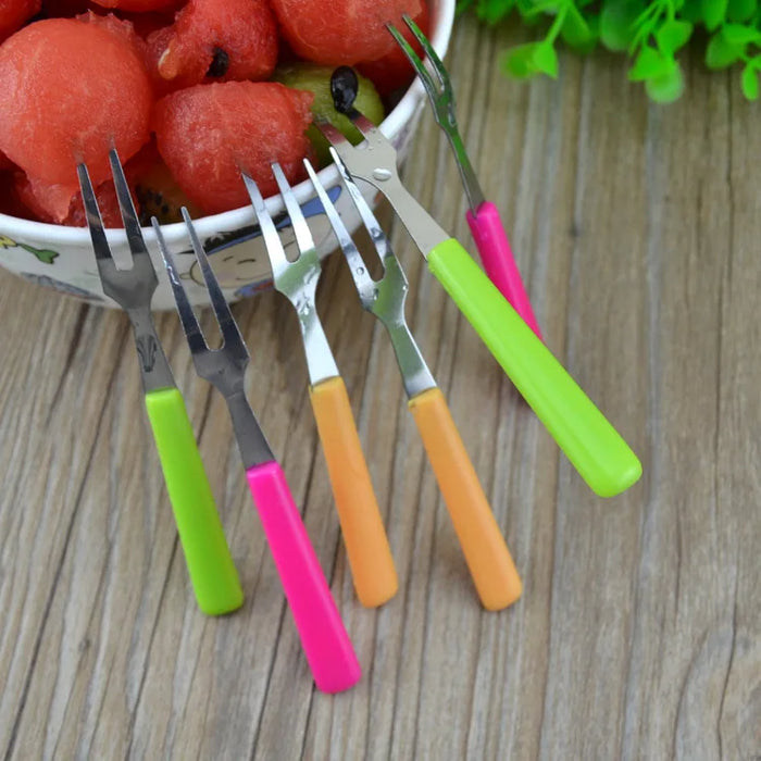 Fruit Fork Set, Made of High-quality Stainless Steel