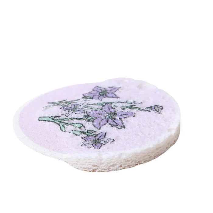 Round Flower Wood Pulp Cotton Sponge