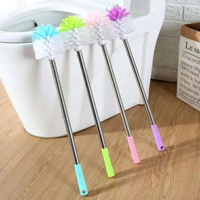 Stainless Steel Toilet Brush Set with Long Handle for Home Bathroom Cleaning