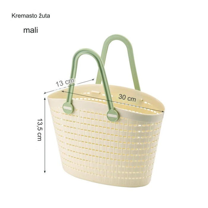 Hand-Woven Foldable Storage Basket for Toy, Bath, and Laundry Organization