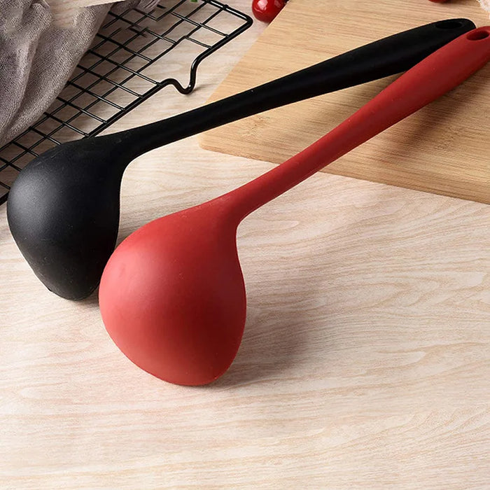 Creative large silicone spoon, heat-resistant non-stick pan