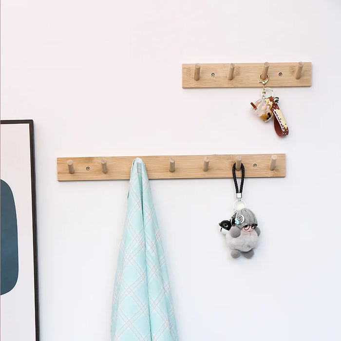 Stylish Wooden Key & Coat Hooks for Entryway and Hallway