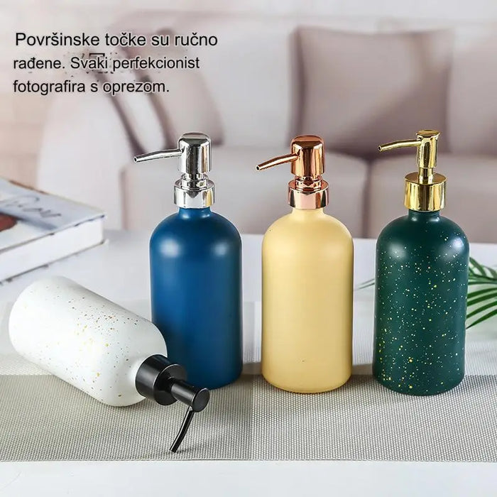 Hand sanitizer foam imitation porcelain glass bottle