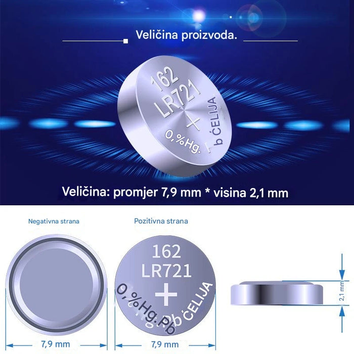 Long-lasting 1.5V Button Cell Batteries for Watches and Toys