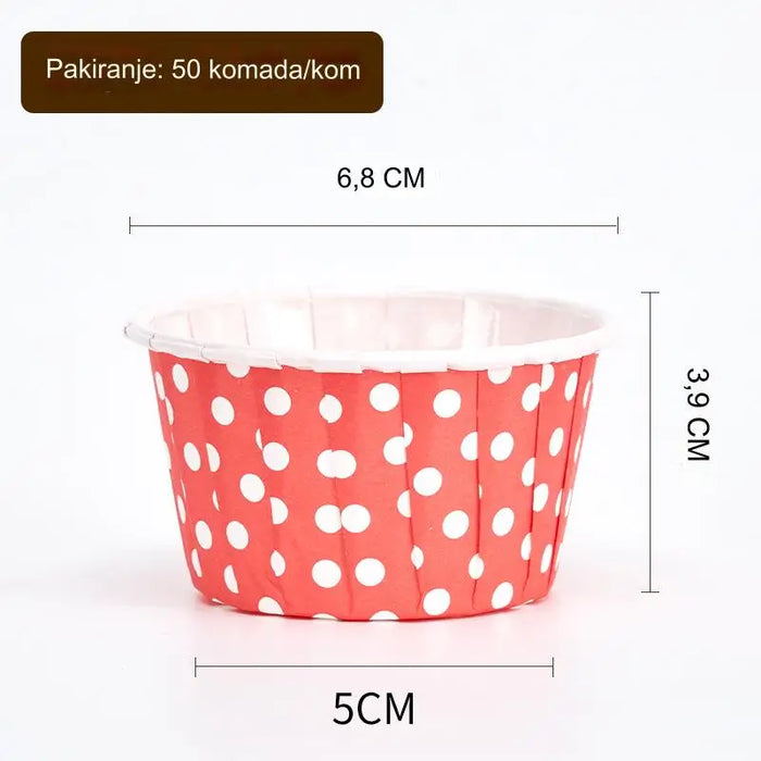 High Temperature Resistant Cake Paper Cup with Silver Edge and Baking Film Oil-proof Paper