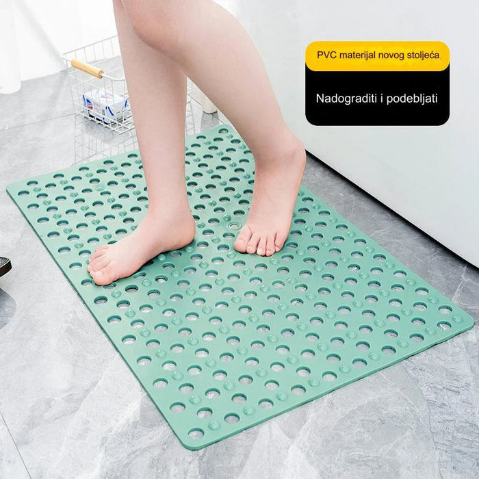 Non-slip Bathroom Square Shower Mat with Powerful Suction Cups