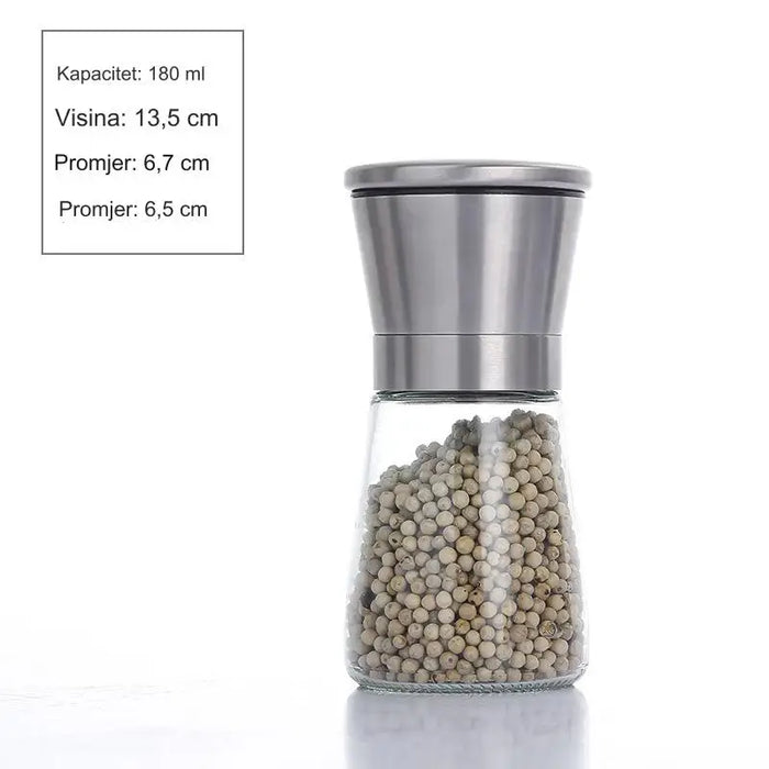 Kitchen seasoning ground with stainless steel pepper