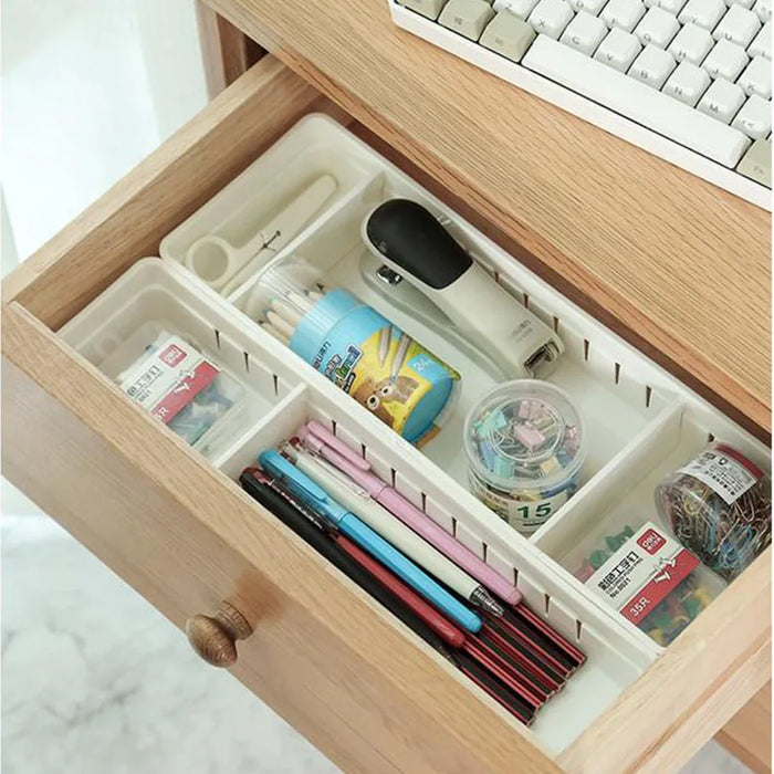 Desktop Drawer Storage Box with Dividers, Perfect for Organizing Kitchen and Office Supplies