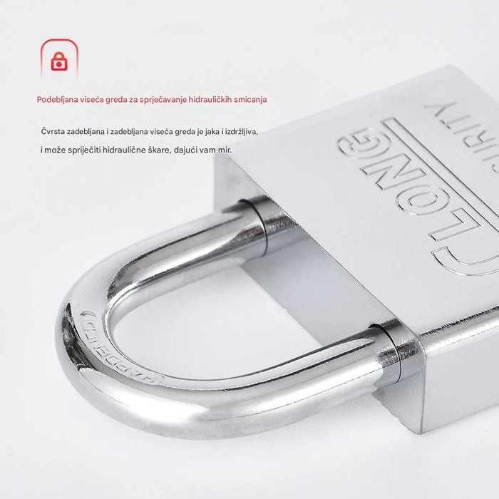 Heavy duty steel single open padlock