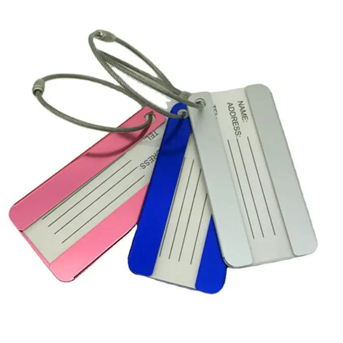 Fashion metal luggage tag made of high-quality aluminum alloy material