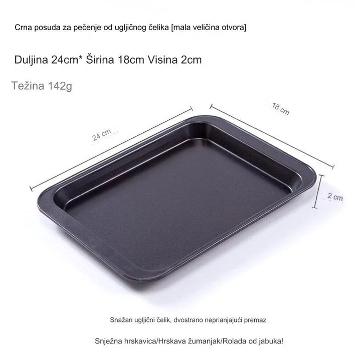 For homemade cakes, non-stick rectangular baking pans