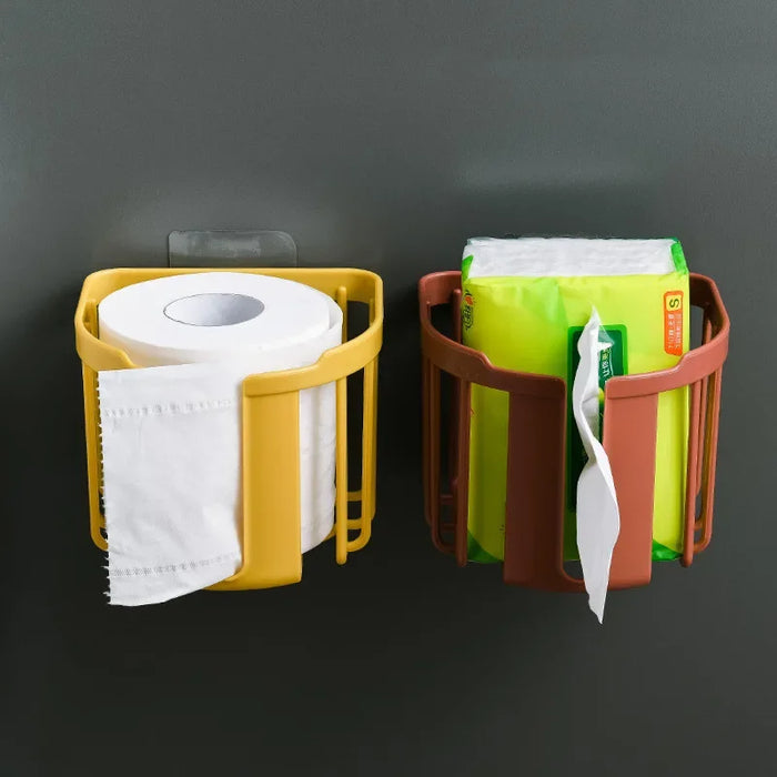 Wall-mounted toilet paper holder - no drilling required