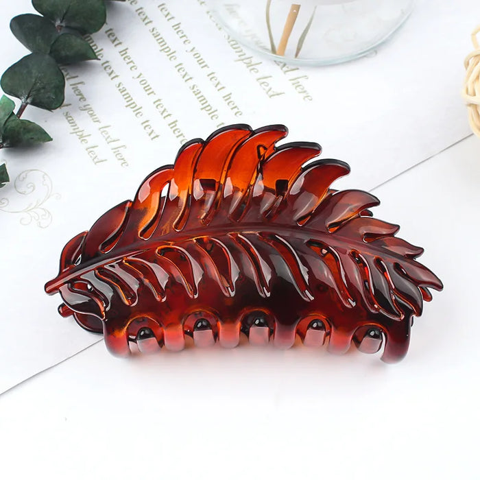 Elegant Matte Leaf Hair Clip for Women Practical Hairpin for All Hair Types