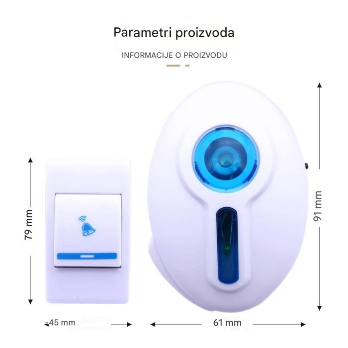 Wireless Remote Control Doorbell Receiver for Long Distance