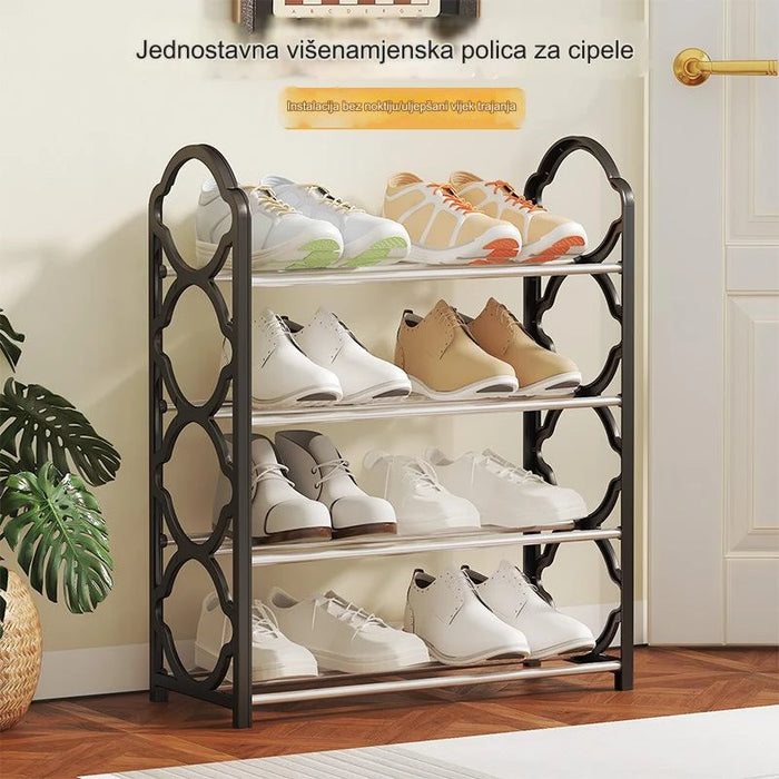 Durable Shoe Stand Multi-tier Shoe Organizer for Household Entryway Dormitory Storage Space-saving