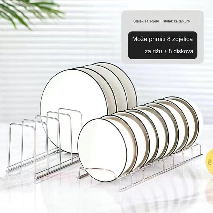 New stainless steel dish rack, space-saving dishwasher rack