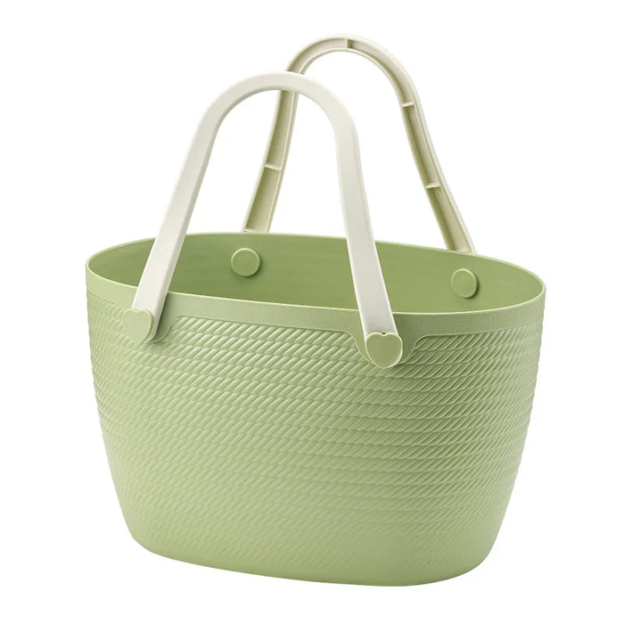 Hand-Woven Foldable Storage Basket for Toy, Bath, and Laundry Organization