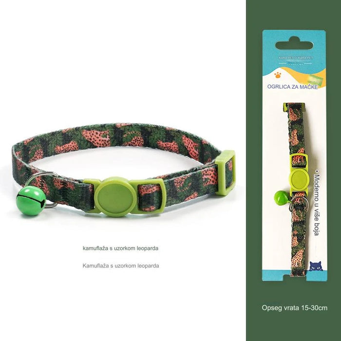 Soft safety cat collar with bell