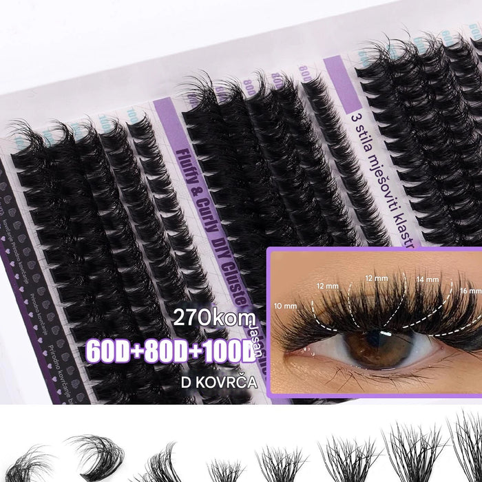 Reusable Thick Curly False Eyelash Set, Creating A Full and Natural Appearance