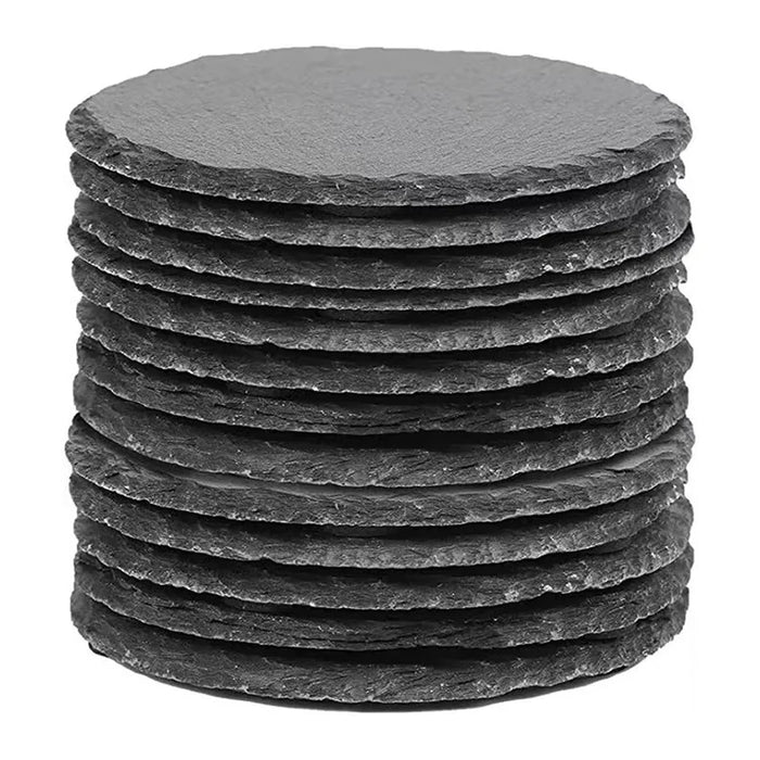 Natural rock coaster round slate coaster