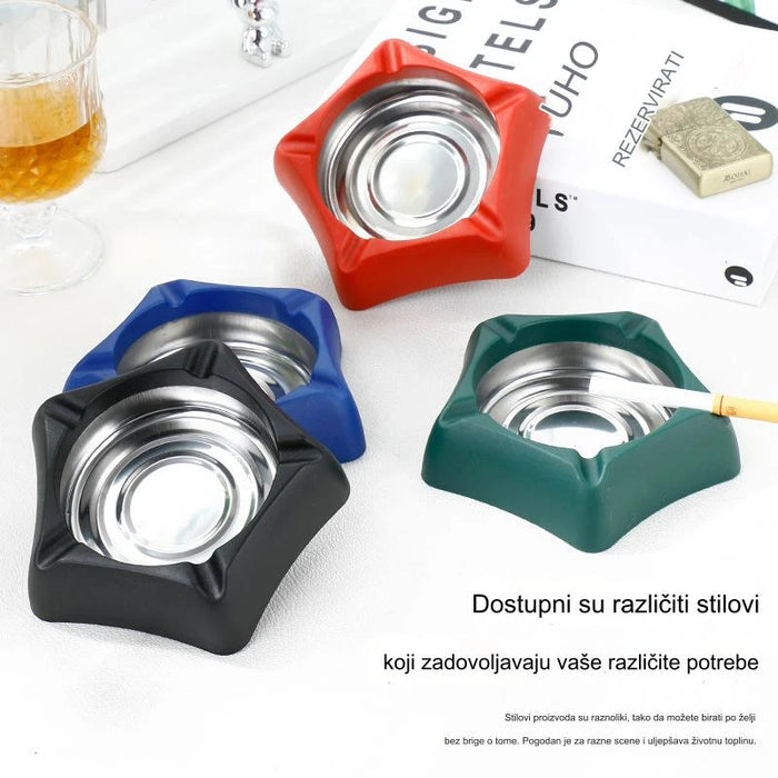 Stainless steel ashtray