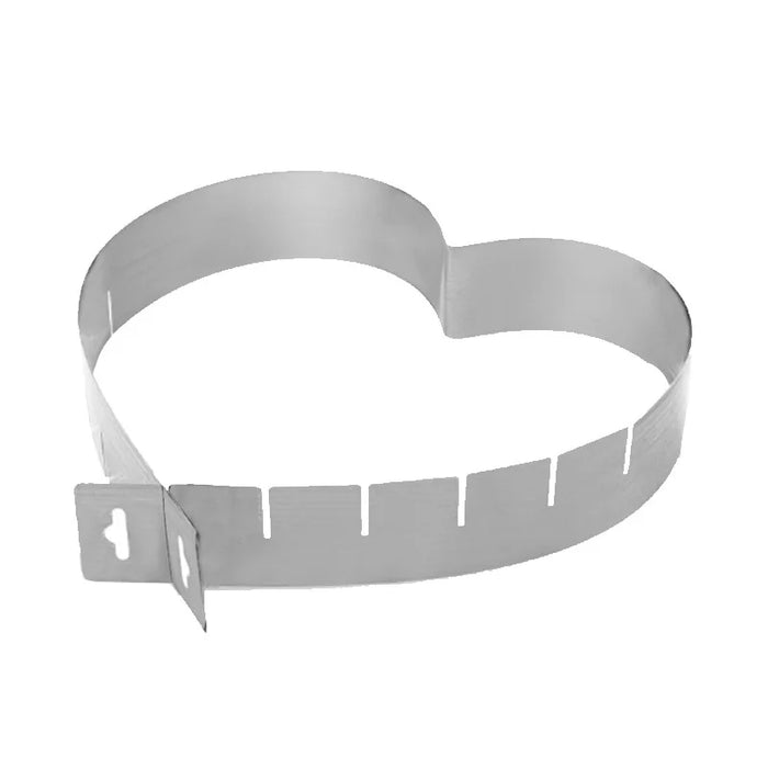 Adjustable stainless steel heart cake mold