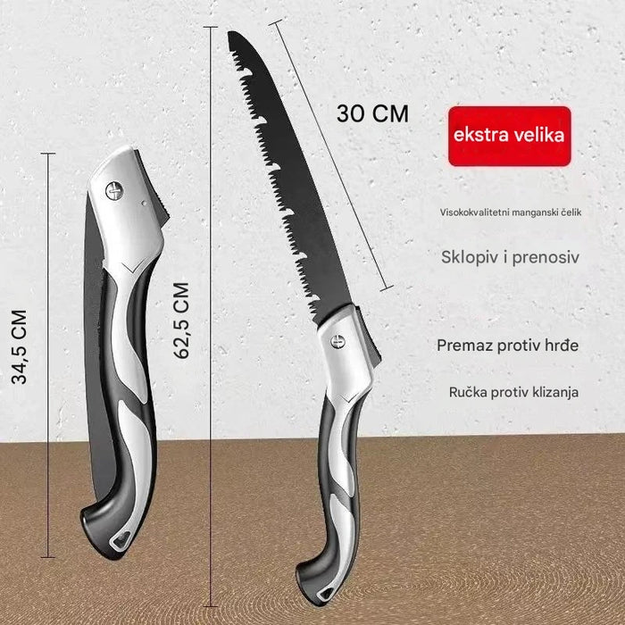 Efficient folding saws for cutting trees, plants and wood