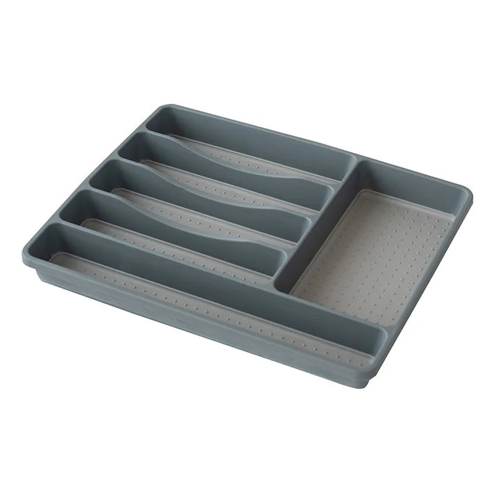 Practical Kitchen Utensil Organizer with Compartments for Knives, Forks, Spoons and More