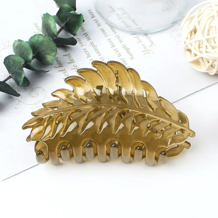 Elegant Matte Leaf Hair Clip for Women Practical Hairpin for All Hair Types