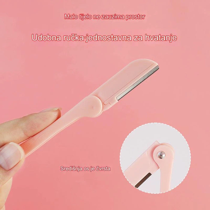 Foldable Eyebrow Trimmer for Safe and Easy Grooming - Perfect for Beginners and Makeup Artists