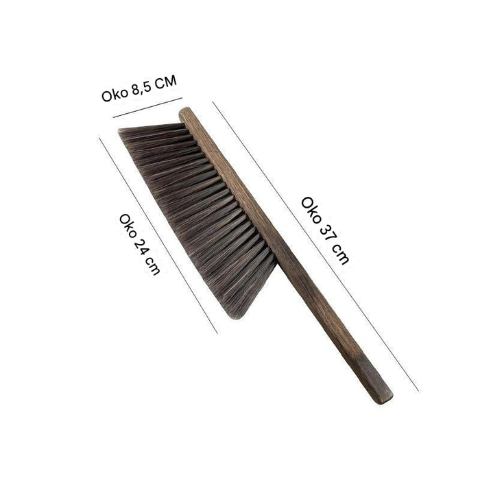 Soft-bristled bed brush with long handle for dust removal, household wooden broom