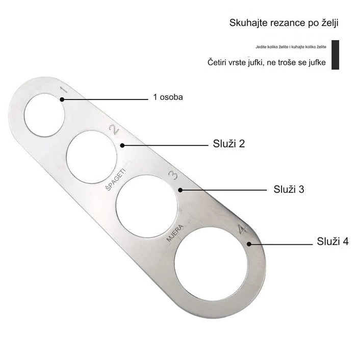 Innovative spaghetti sizes made of stainless steel